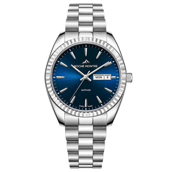 ROCHE MONTRE RMG6001-03 SWISS MADE SAFİR CAM ÇELİK ERKEK KOL SAATİ ürün görseli 1