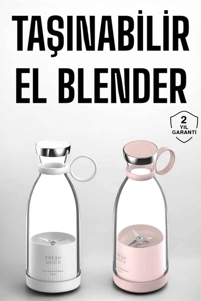El Blender Taşınabilir Meyve Blender Şarj Edilebilir Taşınabilir Blender Elektrikli MİR31020275 ürün görseli 1