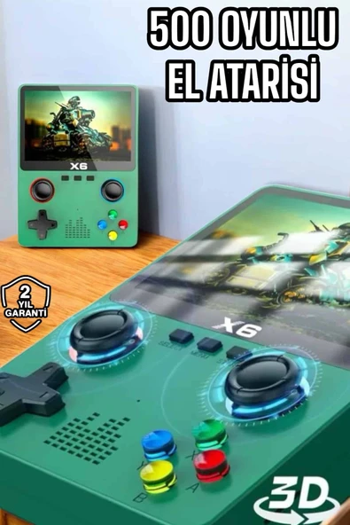 Çocuklara Özel 666 Oyunlu X6 Atari Video İzleme ve Müzik Dinleme MİR87535156 ürün görseli 1