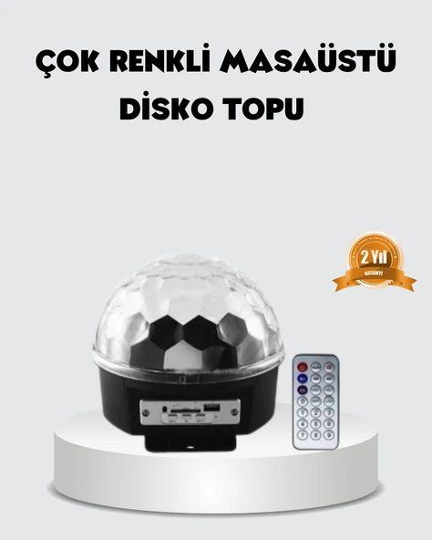 RGB LED Disko Topu Projektör – Ev Partileri, Doğum Günleri ve Eğlence İçin Işık Şovu MİR33234162 ürün görseli 1