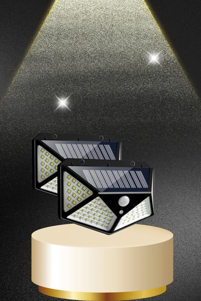 Solar Sensörlü Duvar Lambası Bahçe Lambaso Parlak Beyaz Işık Suya Dayanıklı MİR06535395 ürün görseli 1