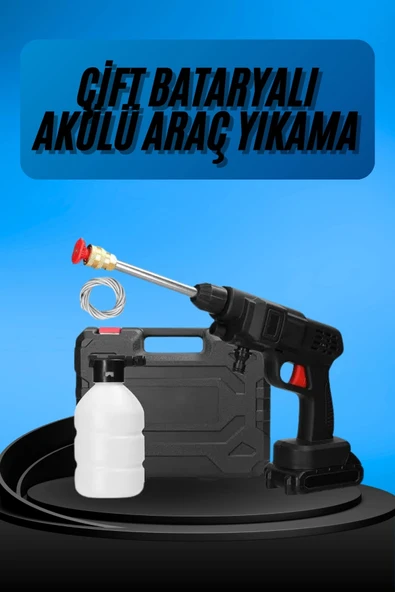 Akülü Oto Araç Yıkama Yüksek Basınçlı Araba Yıkama Makinesi Şarjlı MİR93723978 ürün görseli 1