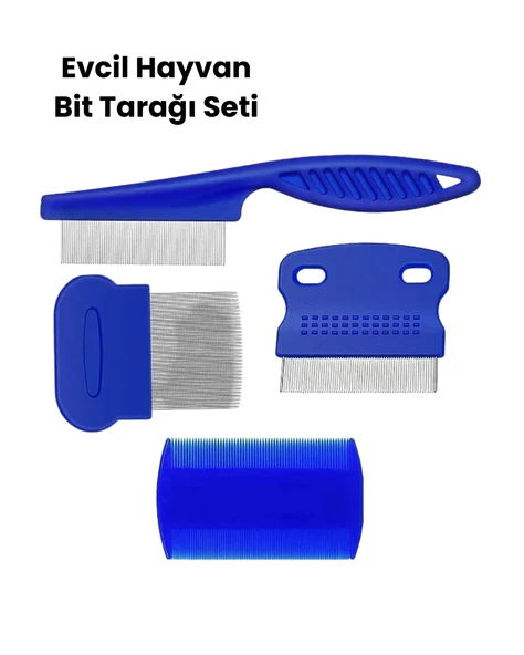 Bit, Pire ve Tüy Temizliğine Uygun Çok Amaçlı Evcil Hayvan Tarağı Seti MİR93628295 ürün görseli 1