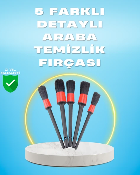5'li Araba Temizlik Fırçaları-Farklı Boyutlu Fırçalarla Derinlemesine Temizlik MİR18609322 ürün görseli 1