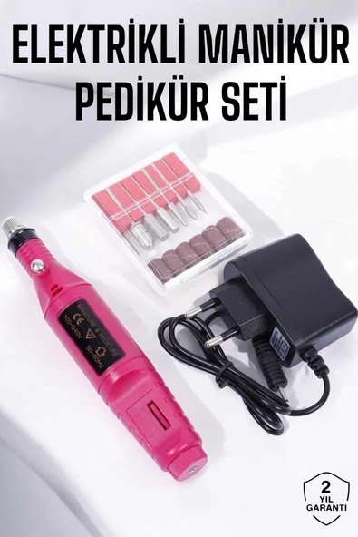 Elektrikli Manikür Pedikür Törpü Seti Protez Tırnak Nasır Temizleyici MİR08051847 ürün görseli 1