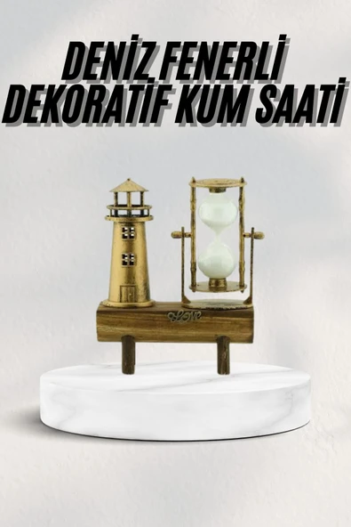 Hediyelik Kum Saati Retro Dekoratif Deniz Feneri Kum Saati MİR93409413 ürün görseli 1