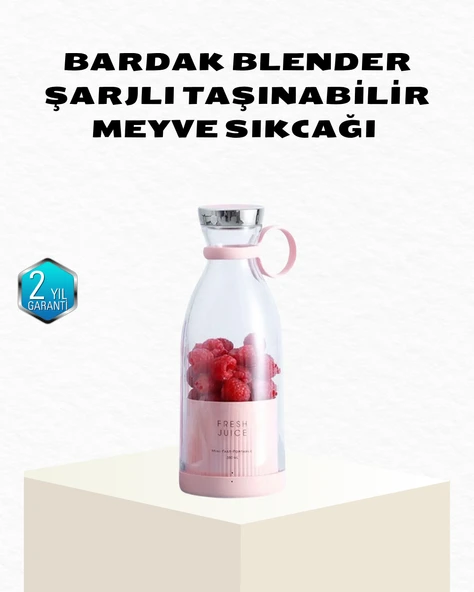 Kablosuz Taşınabilir Mini Blender – USB Şarjlı, 1200mAh MİR01002325 ürün görseli 1
