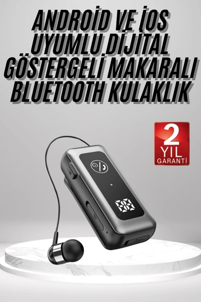Makaralı Kulaklık SD Kart Girişli Dijital Göstergeli Kablolu Bluetooth Kulaklık MİR62236546 ürün görseli 1