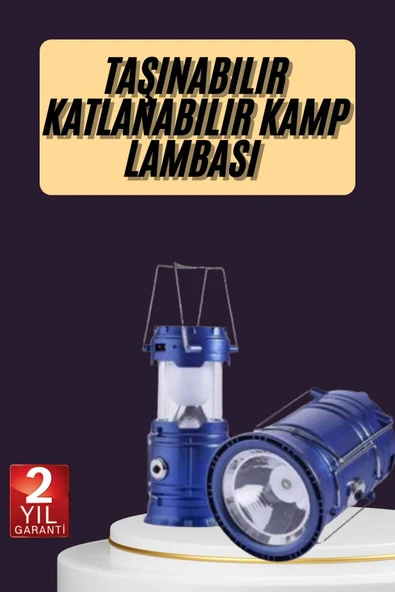 Kamp Feneri Şarj Edilebilir Güneş Enerjili Işıldak USB Şarjlı MİR46174421 ürün görseli 1