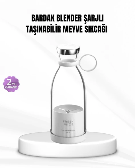 Şarjlı Portatif Blender – Gıda Sınıfı Malzeme, 10 Kullanımlık Pil, Mini Boy ve Hafif Tasarım MİR49894553 ürün görseli 1