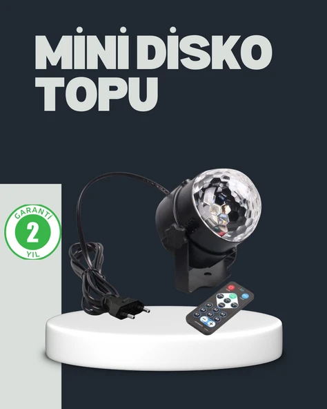 RGB LED Disko Küresi 7 Modlu Uzaktan Kumandalı MİR22544430 ürün görseli 1
