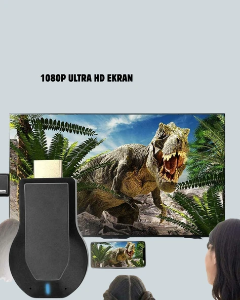 Yazılım Gerektirmeyen Kablosuz Mirroring Adaptörü – 1080p HD Görüntü Kalitesi - Resim 3