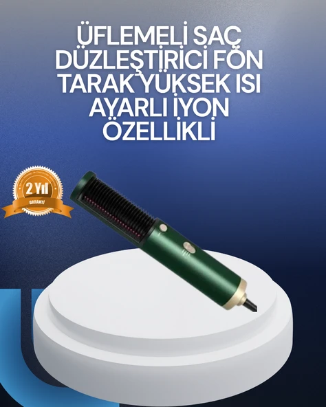 Saç Kurutma, Düzleştirici ve Tarak Tek Cihazda – 3 Kademeli Isı Ayarı MİR41510827 ürün görseli 1