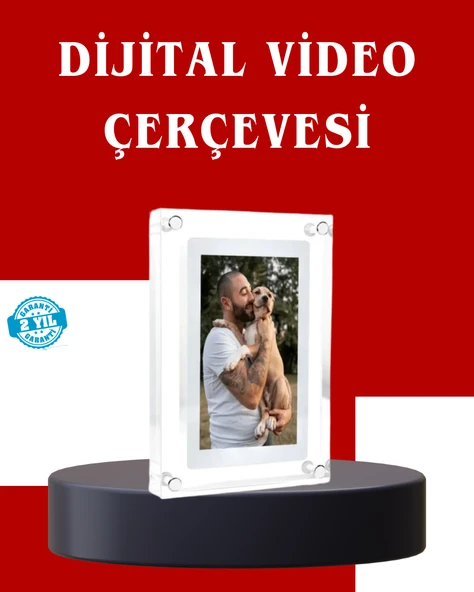 Çift Stereo Hoparlörlü 7 İnç Dijital Fotoğraf Çerçevesi – Zengin Ses Deneyimi MİR66319868 ürün görseli 1