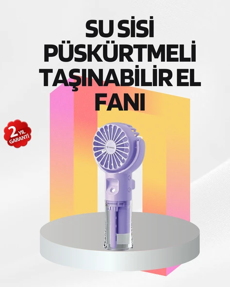 Şarjlı Su Buharlı El Vantilatörü – Taşınabilir Serinletici Fan MİR72544188 ürün görseli 1