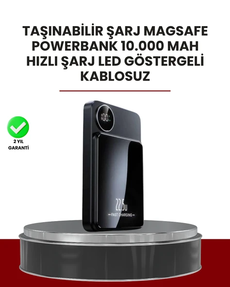 Gerçek Zamanlı Güç Göstergeli Manyetik USB-C Taşınabilir Powerbank MİR96871672 ürün görseli 1