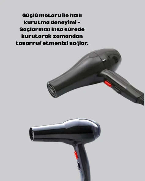 Tüm Saç Tipleri İçin 2200W Güçlü Fön Makinesi MİR93031887 - Resim 4