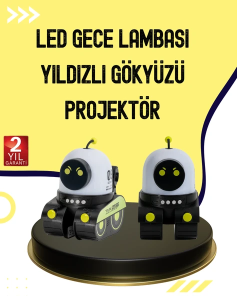 Otomatik Döner Slaytlı Üç Parlaklık Ayarlı Projektör Lamba MİR39142174 ürün görseli 1