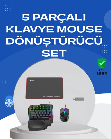 Profesyonel Mobil Oyun Seti | Yüksek DPI Mouse + Ergonomik Klavye ürün görseli 1