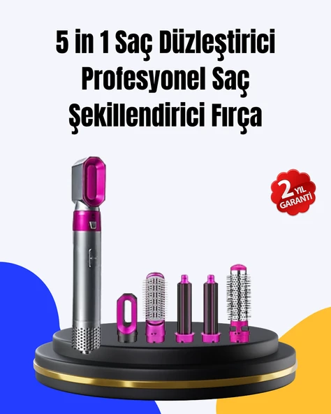 5 Parça Saç Şekillendirme Seti Düzleştirme Dalga ve Bukle Yapma MİR24189774 ürün görseli 1