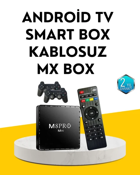 M8Pro Android TV Box ve Retro Oyun Konsolu – 10K Ultra HD Görüntü MİR60288410 ürün görseli 1