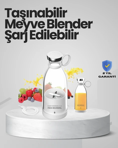 Pembe ve Beyaz Renk Seçenekli Mini Boy Meyve Sıkıcı MİR40234907 ürün görseli 1