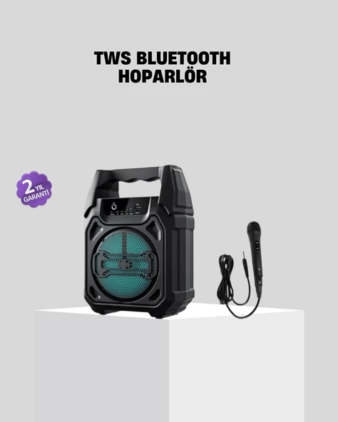 6.5 İnç Bluetooth Hoparlör Mikrofonlu Taşınabilir Karaoke ve Parti Sistemi MİR94962632 ürün görseli 1