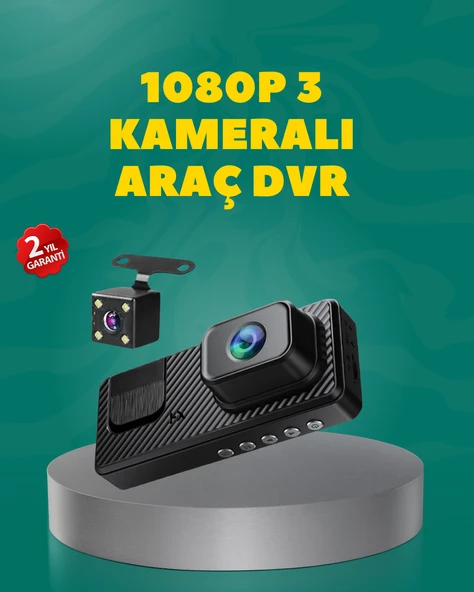 Full HD 1080P Araç Kamerası | Gece Görüşlü, Döngü Kayıt ve Geri Görüş MİR49511313 ürün görseli 1