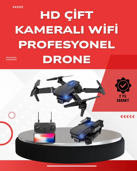 2.4G 4CH Katlanabilir Drone 100 Metre Uçuş Mesafeli MİR94401514 ürün görseli 1