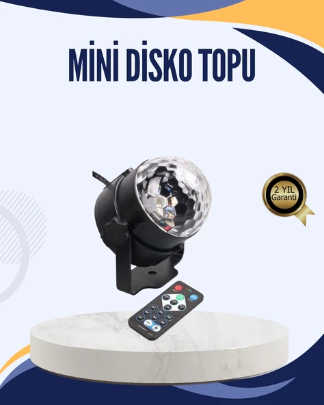Müzik Sensörlü Renkli LED Parti Işığı MİR73376145 ürün görseli 1