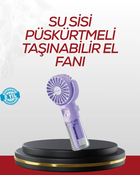Type-C Şarjlı Taşınabilir Su Buharlı Mini Vantilatör MİR34345051 ürün görseli 1