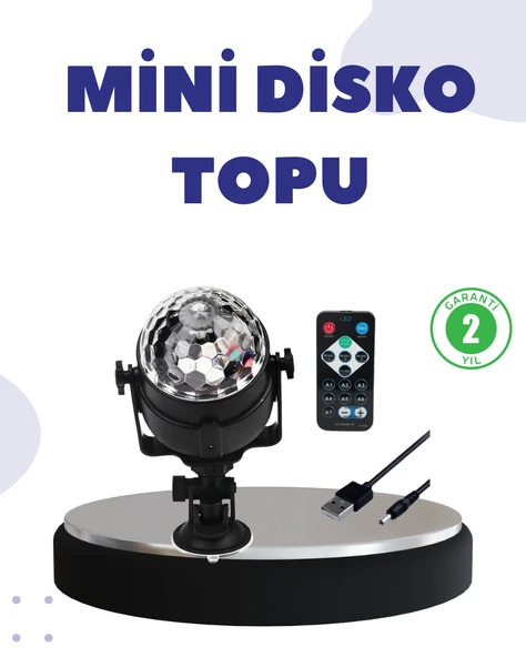 Ses Duyarlı Mini Disko Küre Lamba MİR16441670 ürün görseli 1