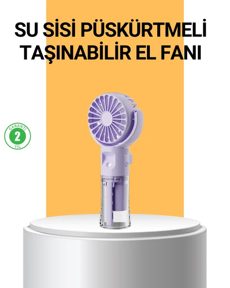 Taşınabilir Şarjlı Su Buharlı Mini Klima Fan MİR79954929 ürün görseli 1