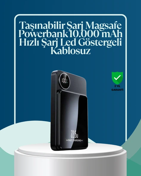5000mAh / 10000mAh Kapasiteli Manyetik USB-C ve Kablosuz Powerbank MİR85220869 ürün görseli 1