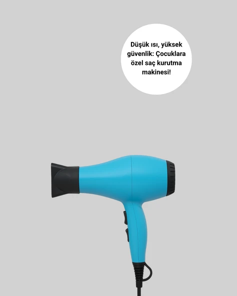 Mini Saç Kurutma Makinesi – Sessiz, Güvenli ve Hafif – Çocuklar İçin Özel Tasarım MİR02575638 - Resim 5