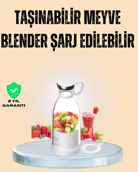 1200mAh Şarjlı, Hafif ve Pratik Taşınabilir Blender MİR92433959 ürün görseli 1