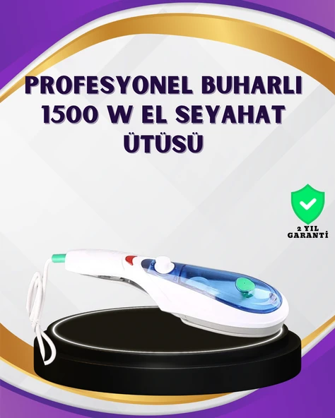 Taşınabilir Buharlı Ütü 1500W | Giysilerde Yanık Bırakmaz, Kokuyu Giderir MİR65142717 ürün görseli 1