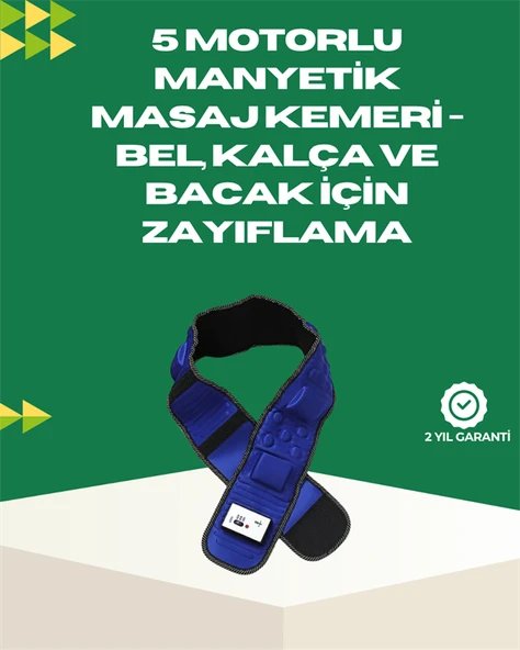 Ayarlanabilir Hız ve Titreşim Modlarına Sahip Manyetik Masaj ve Zayıflama Kemeri ürün görseli 1