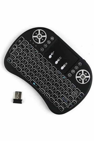 Kablosuz Türkçe Q Klavye RGB Işıklı Televizyon Ps3 Dokunmatik Mouse MİR32576926 ürün görseli 1