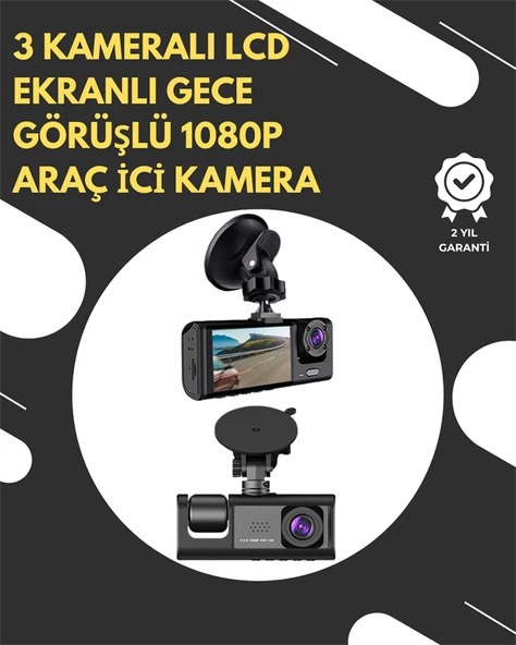 G-Sensör ve Hareket Algılama Destekli 1080p Araç İçi Güvenlik Kamerası MİR49574445 ürün görseli 1