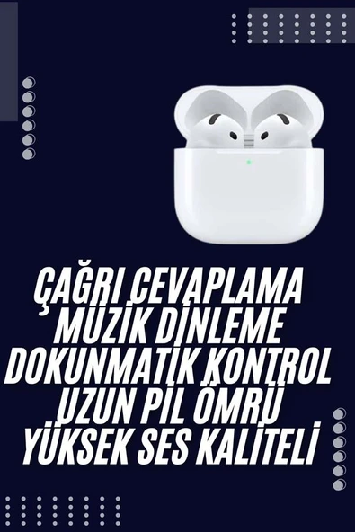 Bluetooth Kulaklık Beyaz Çağrı Cevaplama Dokunmatik Kontrol Kablosuz MİR60964303 ürün görseli 1