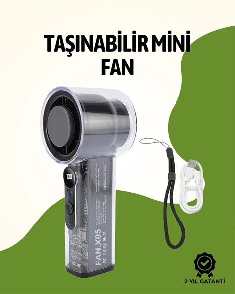 Sessiz Çalışan Taşınabilir Fan | Dijital Göstergeli | 100 Kademeli Hız Ayarı MİR42203531 ürün görseli 1