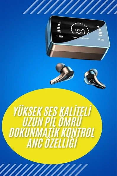 Bluetooth Kulaklık Anc Özelliği Powerbank Özelliği Aynalı Dijital Göstergeli MİR83860650 ürün görseli 1