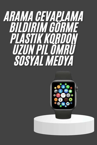 Akıllı Saat Çok Fonksiyonlu Uyku Takibi Adımsayar Nabız Ölçer Arama Cevaplayan MİR93611127 ürün görseli 1