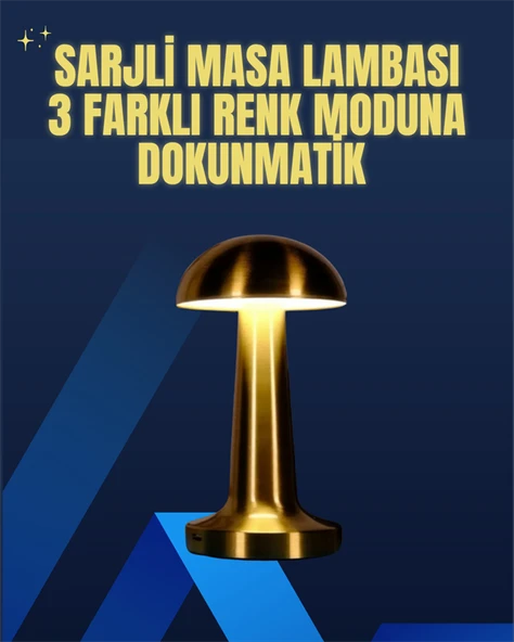 Modern Tasarım Şarjlı Masa Lambası – 1800 mAh Batarya MİR78938710 ürün görseli 1