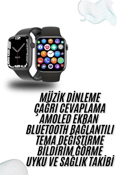 Plastik Kordonlu Kalp Atışı Uyku Takibi ve Çağrı Cevaplayabilen Akıllı Saat MİR18579956 ürün görseli 1