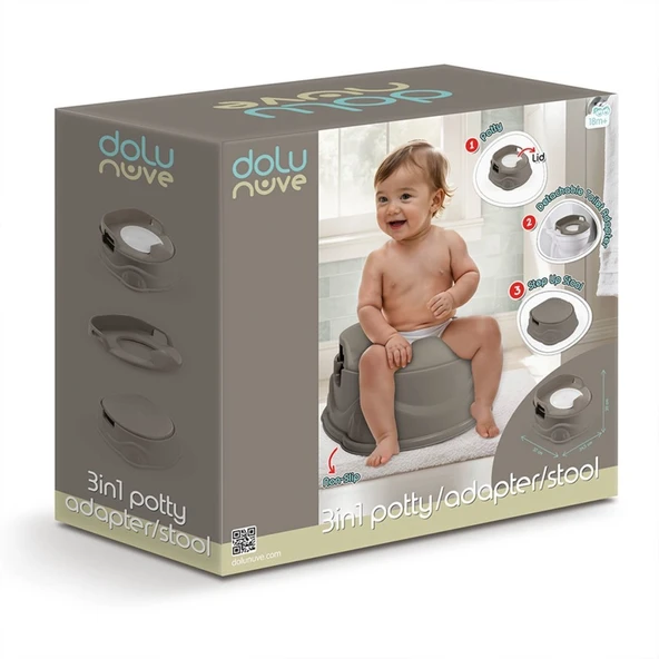 7184 Lazımlık Adaptör Basamak Stone Gray -Dolu Oyuncak ürün görseli 1