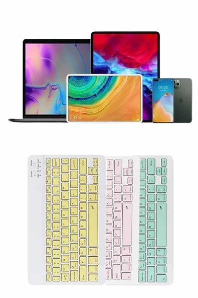 Uyumlu Kablosuz Bluetooth Şarj Edilebilir Mini Q Klavye MİR11858388 ürün görseli 1