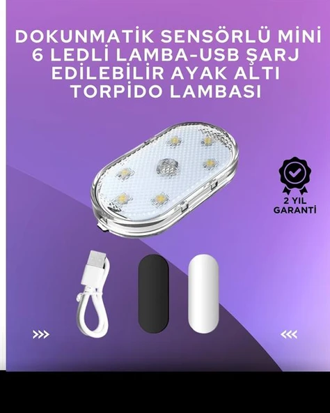 USB Şarjlı, 3 Saat Kesintisiz Çalışan Araba Atmosfer Işıkları MİR33216987 ürün görseli 1