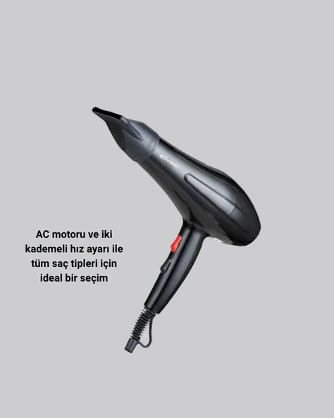 2200W Fön Makinesi – Profesyonel AC Motor, Soğuk ve Sıcak Üfleme MİR38848807 - Resim 2